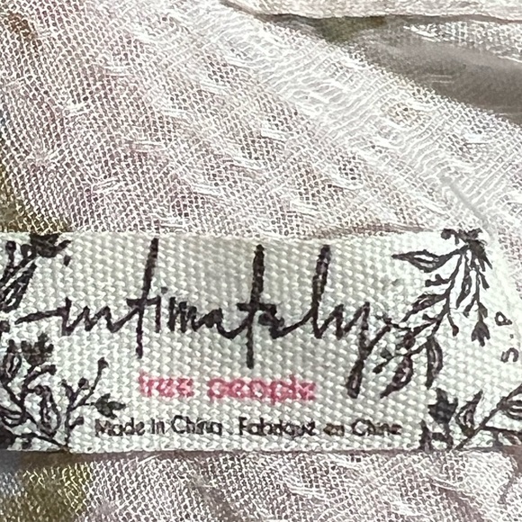 Free People Dobby Dot Blue Green Floral Slip Dress - Picture 7 of 13